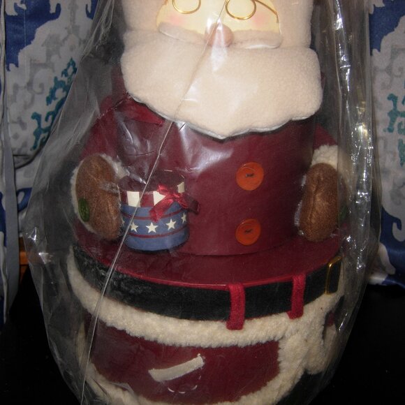 Santa Claus Christmas Folk Art Stacking Boxes 15" NIB - Picture 5 of 6